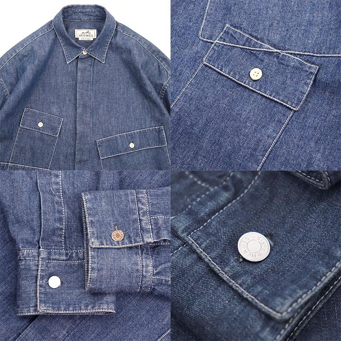 HERMES 【美品】エルメス マルチポケット コットン100% デニム HERMES 【美品】エルメス マルチポケット コットン100% デニム
