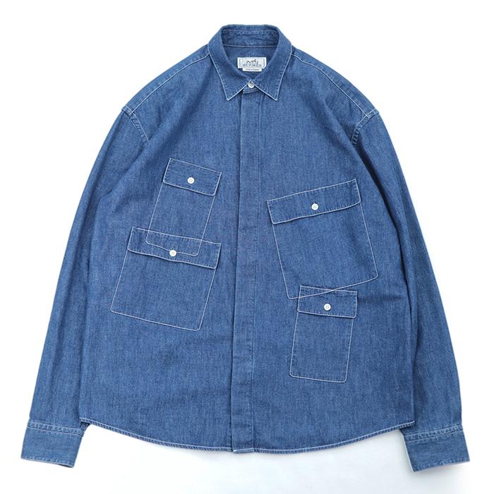 HERMES 【美品】エルメス マルチポケット コットン100% デニム HERMES 【美品】エルメス マルチポケット コットン100% デニム
