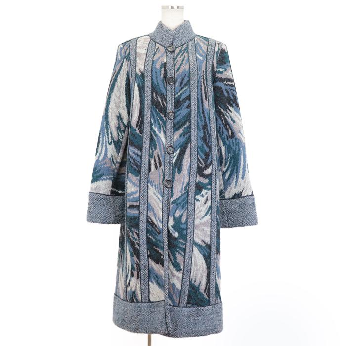 MISSONI 【極美品】ミッソーニ ジオメトリック ニット ロング コート 