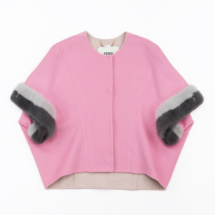 FENDI 【新品同様】フェンディ カシミヤ100％ ノーカラー