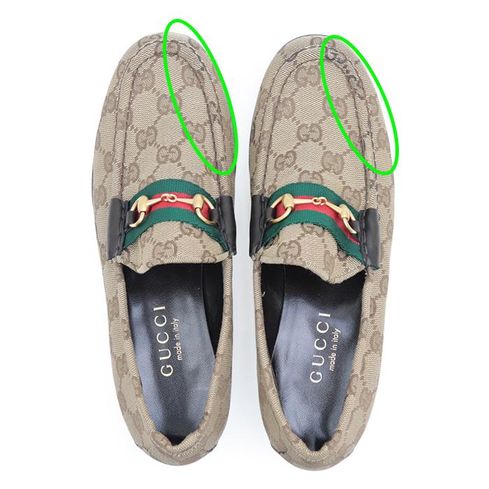 GUCCI ホースビットローファー 36½（約23.5cm）1996年製 GUCCI 【未使用】グッチ GGキャンバス ホースビット ローファー