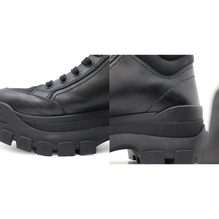 PRADA 【美品】プラダ ハイカット レースアップ レザー PRADA 【美品】プラダ ハイカット レースアップ レザー