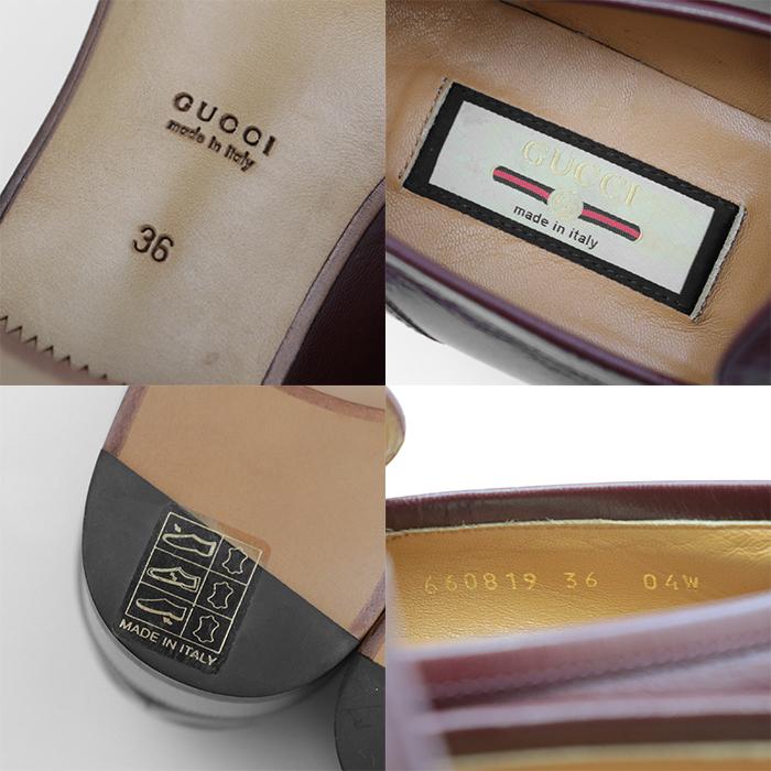GUCCI グッチ ビットローファー レザー レディース シルバー金具