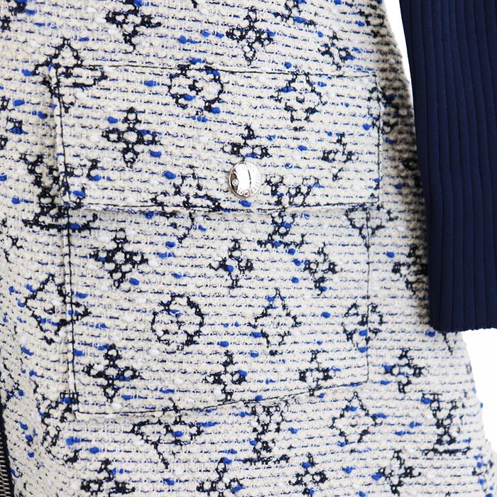 Louis Vuitton リブニット ツイード ワンピース LOUIS VUITTON 【未使用】ルイ・ヴィトン リブ ニット ツイード