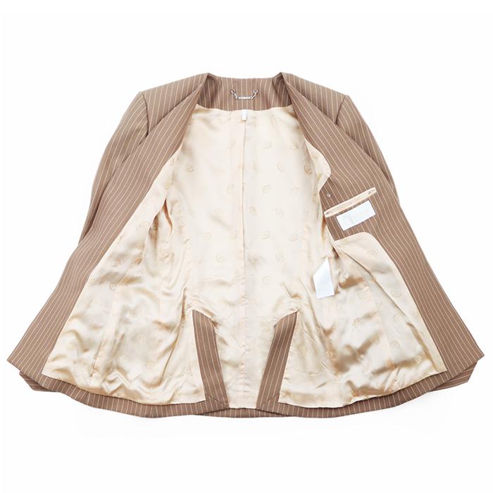 Chloe（クロエ）襟なしストライプウールジャケット未使用