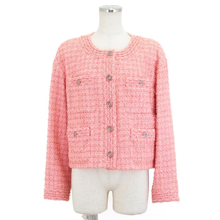 未使用】シャネル 20年製 P63284 ツイード COCOマークボタン ノー  