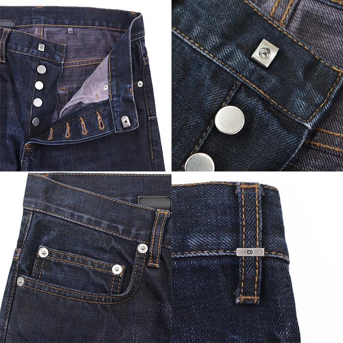 極美品】ディオール スリムフィット ユーズド加工 ボタンフライ