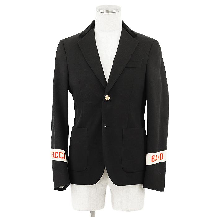 【美品】GUCCI テーラードジャケット 刺繍 GUCCI 【極美品】GUCCI グッチ ジャケット BAND シグネチャー ロゴ
