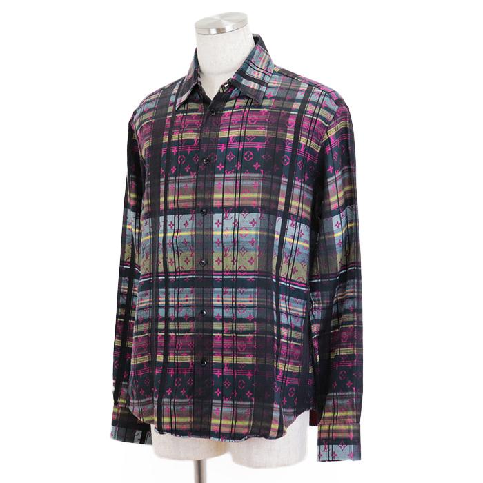 LOUIS VUITTON チェック柄 半袖Tシャツ LOUIS VUITTON チェック柄 半袖シャツ