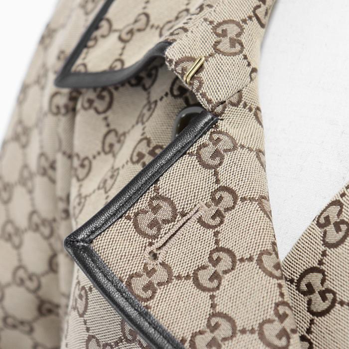 新品同様✨　GUCCI トレンチコート　ナイロン　50 ダークカーキ　ベルト YOKE | SPRAY PRINTED TRENCH COAT(KHAKI) | スプレープリント