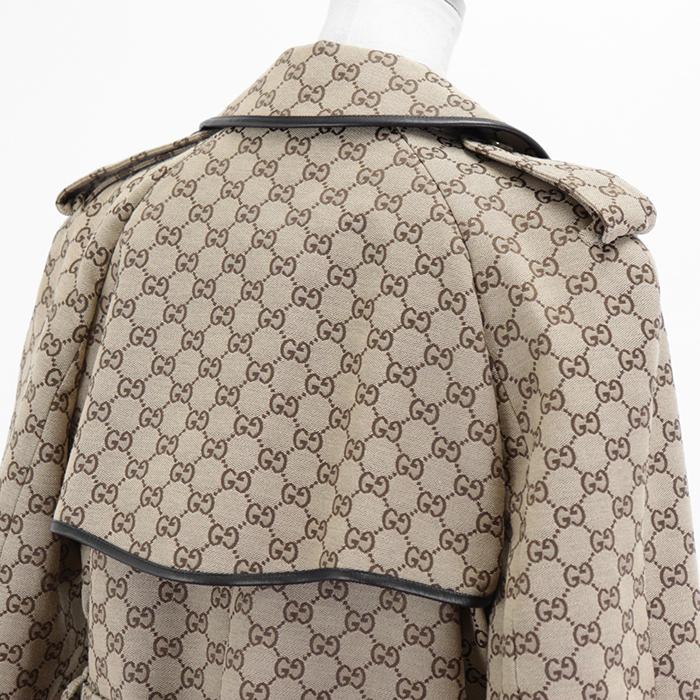 GUCCI ヴィンテージブラウン トレンチコート 40 美品】 GUCCI / グッチ | 総裏地 ベルト付き ロングトレンチ