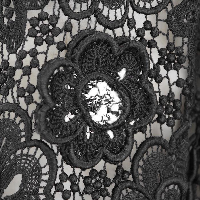 美品★CHANEL★カメリア★リボン★手編み★ノーカラー★ジャケット 2104101947528-00.jpg