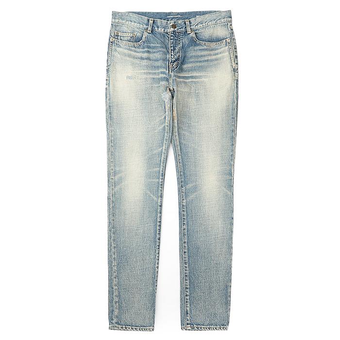 【極美品】SAINT LAURENT PARIS サンローランパリ パンツ 2019年製 リメイク デニム ジーンズ ボトムス メンズ 32 ライトインディゴ 日本製 | 