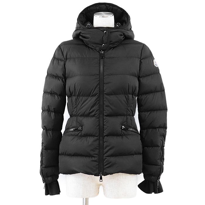 MONCLER - 【美品】MONCLER モンクレール ダウンジャケット 2018年製 BETULA ベチュラ フレアスリーブ マットナイロン ロゴ シグネチャー パッチ アウター レディース サイズ 0 ブラック 黒 E20934696605 54155 MONCLER 【美品】MONCLER モンクレール ダウンジャケット 2018年