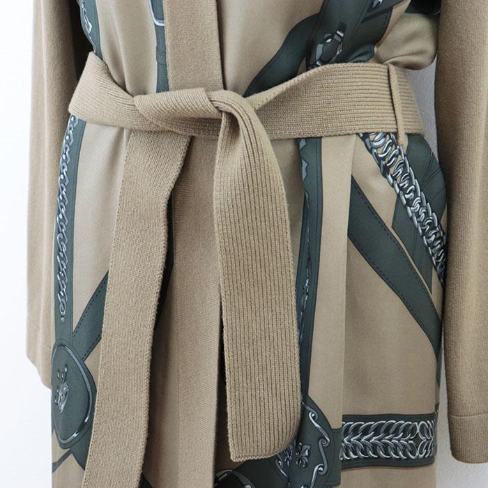 HERMES 【新品同様】HERMES エルメス ロング カーディガン