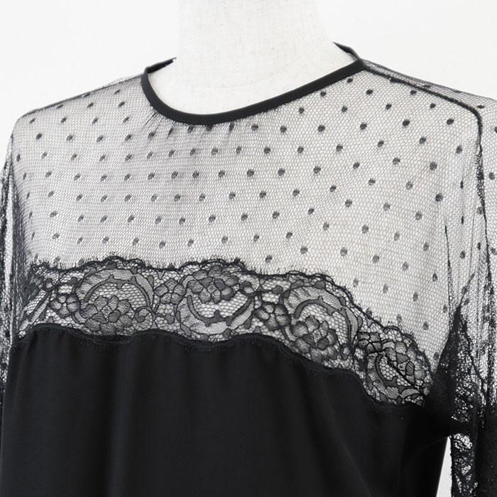 RED VALENTINO レッドバレンティノ　袖レース　トップス RED VALENTINO レッドヴァレンティノ シャツ ブラウス ドット柄