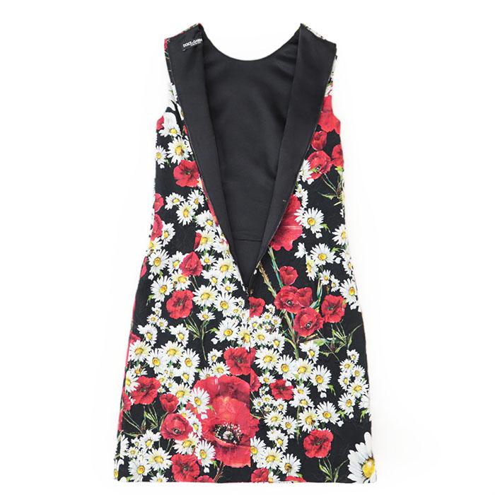 美品●DOLCE&GABBANA 花柄 ノースリーブ ワンピース M相当 黒 極美品】DOLCE&GABBANA ドルチェ アンド ガッバーナ ワンピース
