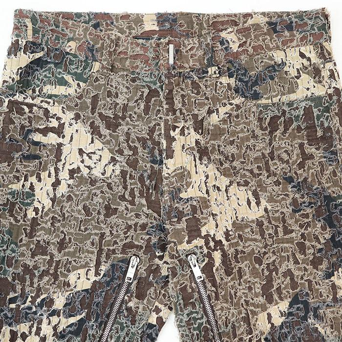 極美品】GIVENCHY ジバンシィ パンツ デストロイ ロゴ レザー パッチ