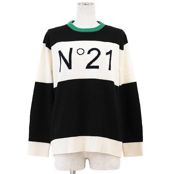 SALE】N°21 ヌメロ ヴェントゥーノ セーター ニット ロゴ ウール100  
