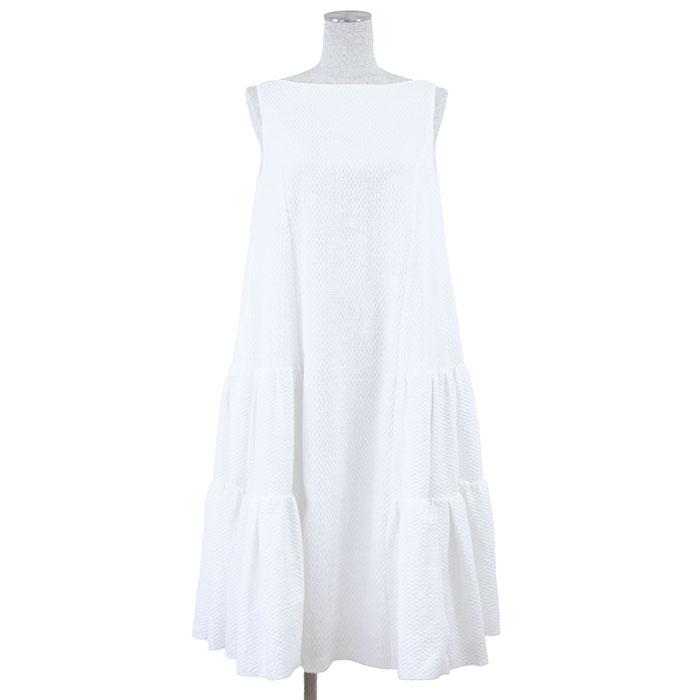 24SS✨フォクシー DRESS LYON リヨン ジャガードワンピース 白38 FOXEY 【新品同様】FOXEY フォクシー ワンピース ノースリーブ