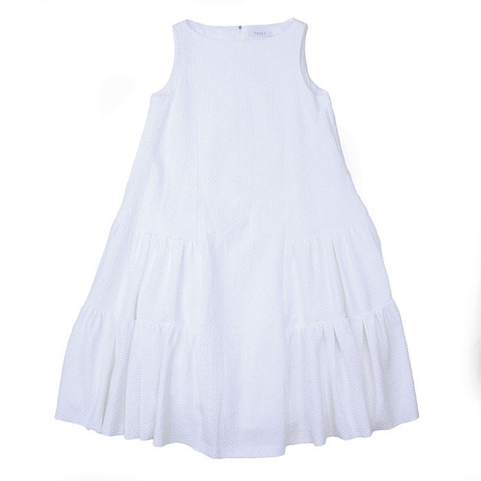 FOXEY ノースリーブ Aラインドレス ホワイト FOXEY 【新品同様】FOXEY フォクシー ワンピース ノースリーブ