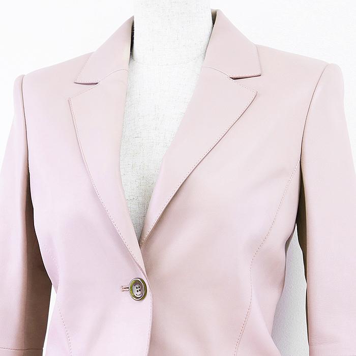 ロエベ　ラムレザージャケット LOEWE】ロエベ ロゴ刻印 ラムレザージャケット ブラック