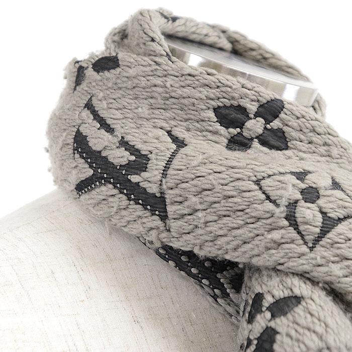 美品■ルイヴィトン　マフラー　エシャルプ　ロゴマニア　グレージュ　モノグラム柄 LOUIS VUITTON 【SALE】LOUIS ルイ・ヴィトン マフラー エシャルプ