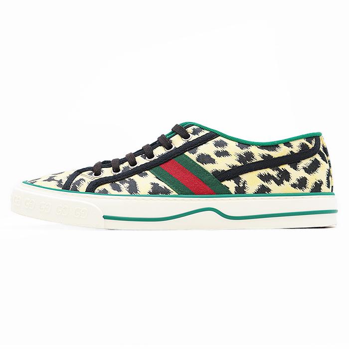 GUCCI（グッチ） 【美品】GUCCI スニーカー レオパード ヒョウ柄 ロゴ