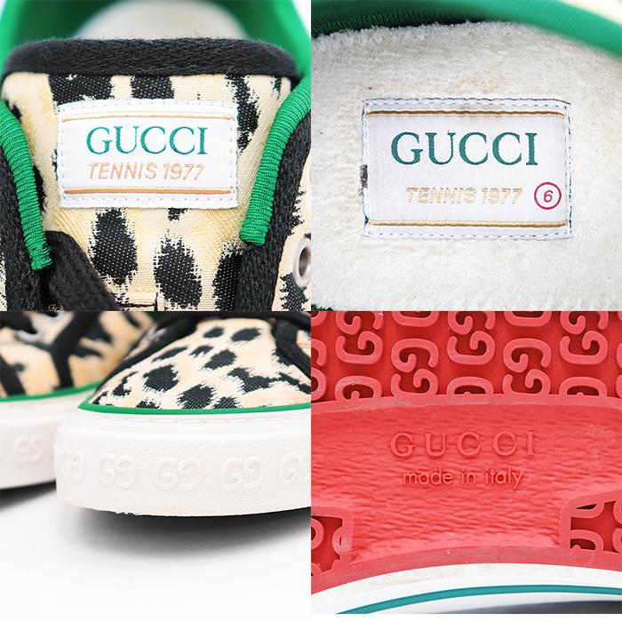 GUCCI（グッチ） 【美品】GUCCI スニーカー レオパード ヒョウ柄 ロゴ