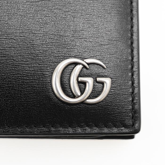 美品 GUCCI レザー マーモント 長財布 チャーム GG ステッチ 美品 GUCCI レザー マーモント 長財布 チャーム GG ステッチ