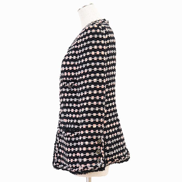 CHANEL シャネル ジャケット 06A P29539 ツイード ノーカラー カメリア