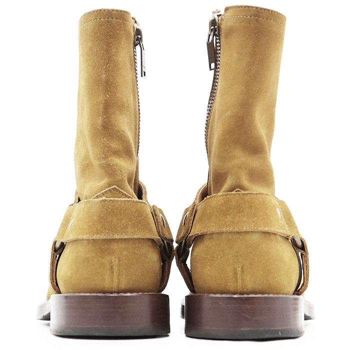 【美品】Saint Laurent Paris サン ローラン パリ ブーツ スウェード ワイアット ハーネス ロゴ ストラップ サイドジップ メンズ 41 茶色系 |  | 04