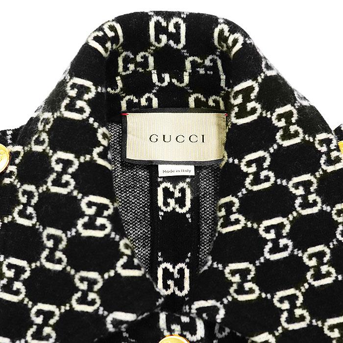 GUCCI 【極美品】GUCCI グッチ ケープ ジャカード ウール100％ 21AW GG