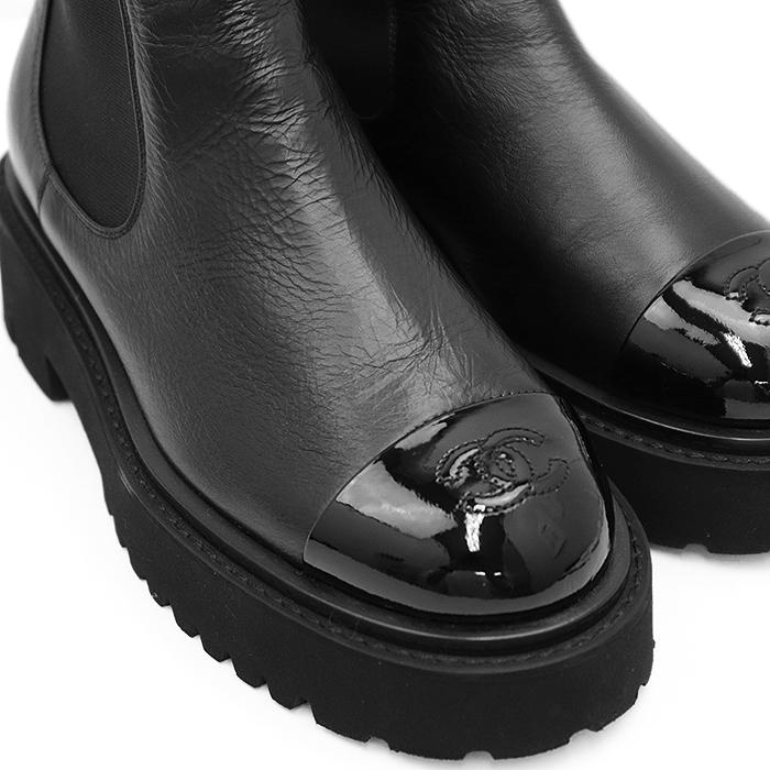 CHANEL 【極美品】CHANEL シャネル ブーツ G38218 サイドゴア