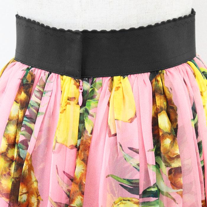 ドルチェ&ガッパーナ　フルーツ柄スカート 未使用】DOLCE&GABBANA ドルチェアンドガッバーナ スカート シフォン