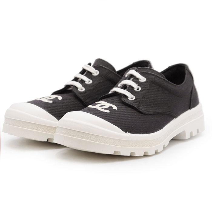 CHANEL シャネルキャンバスローカットスニーカー36