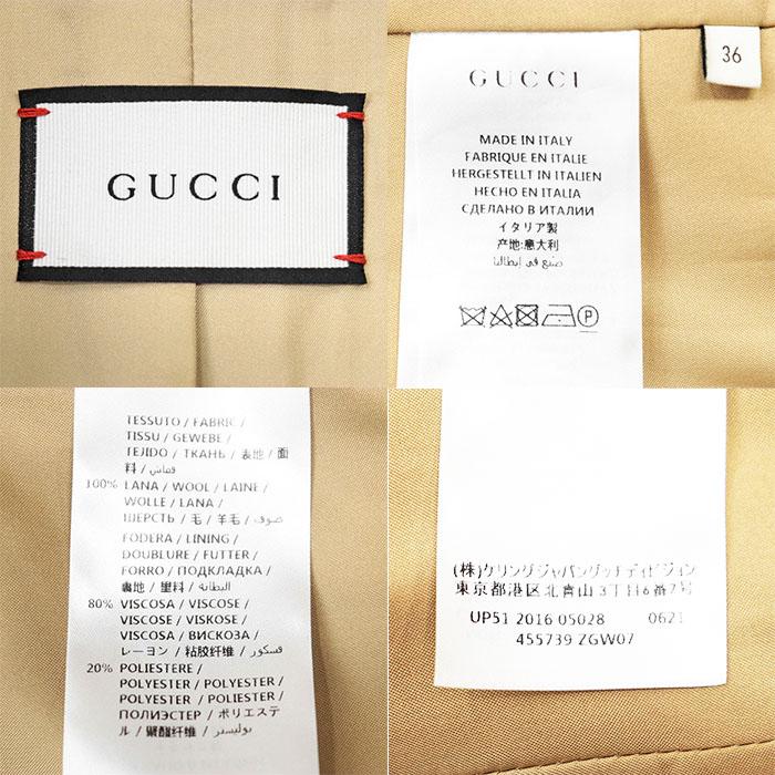 GUCCI（グッチ） コート チェスター 2016年製 ロゴ ボタン 3B メルトン
