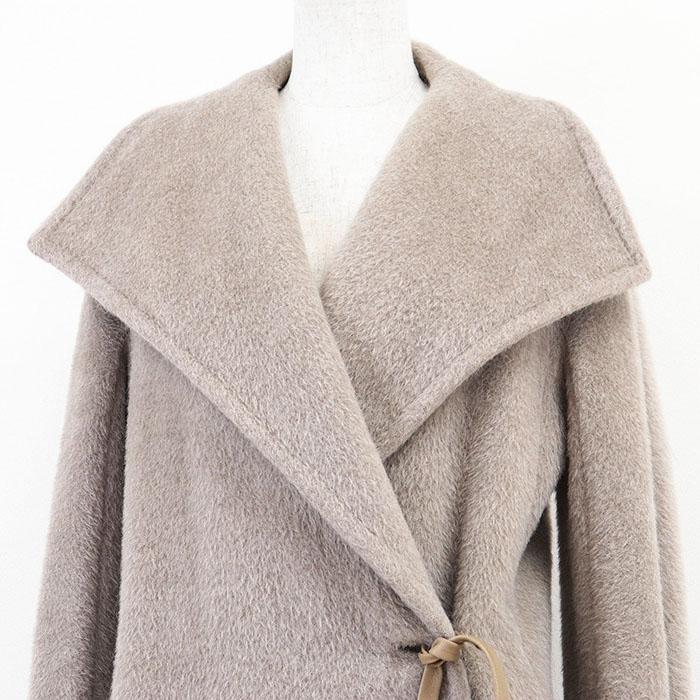 Max Mara マックス マーラ コート ラップ アルパカ × ウール シャギー
