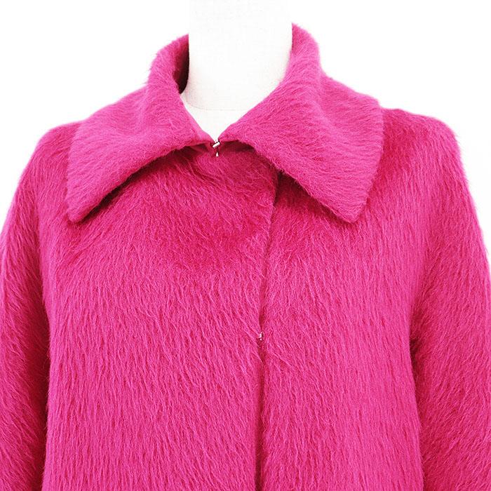 マックスマーラ　ショートコート　オーバーサイズ　アルパカ　ウール　シャギー　40 マックスマーラ ショートコート オーバーサイズ アルパカ ウール