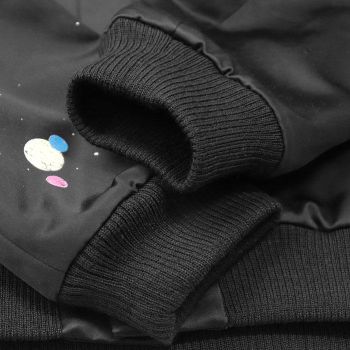 【極美品】SAINT LAURENT PARIS サン ローラン パリ ブルゾン スタジャン ロゴ ギャラクシー 宇宙 プリント 長袖 レディース 38 黒 伊製 |  | 03