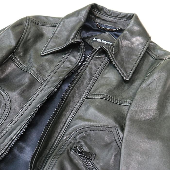 DOLCE & GABBANA ドルチェアンドガッバーナ　ラムスキンジャケット DOLCE & GABBANA ドルチェ アンド ガッバーナ ジャケット レザー
