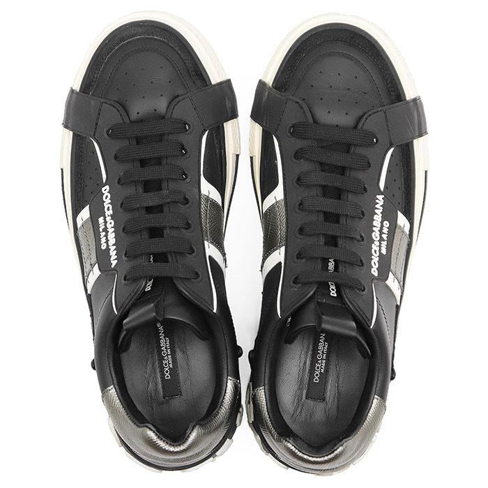 D&G ドルチェ＆ガッパーナ　本革　黒 スニーカー 本体 付属品あり 希少 SALE】DOLCE&GABBANA ドルチェアンドガッバーナ スニーカー DG ロゴ