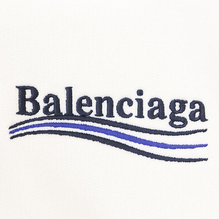 【未使用】BALENCIAGA バレンシアガ パーカー 2021年製 PoliticalCampaign ロゴ 刺繍 コットン100％ タグ付 メンズ XS ライトベージュ 葡製_1