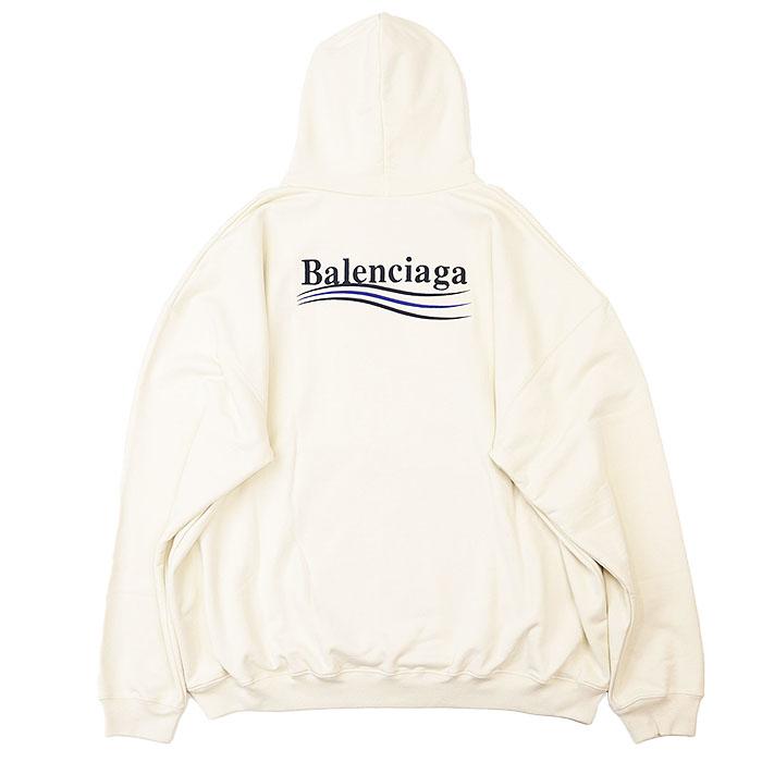 【未使用】BALENCIAGA バレンシアガ パーカー 2021年製 PoliticalCampaign ロゴ 刺繍 コットン100％ タグ付 メンズ XS ライトベージュ 葡製_4