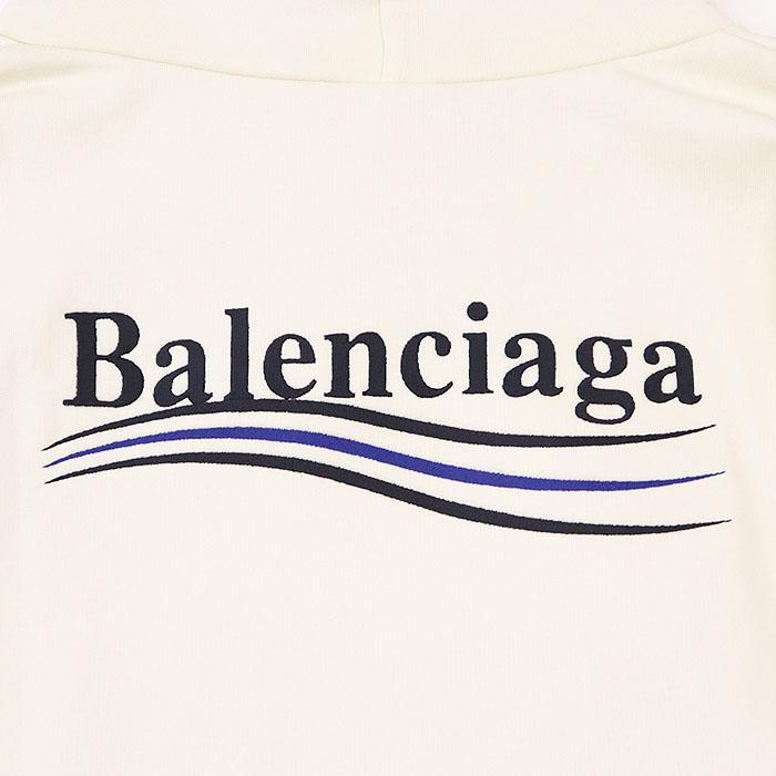 【未使用】BALENCIAGA バレンシアガ パーカー 2021年製 PoliticalCampaign ロゴ 刺繍 コットン100％ タグ付 メンズ XS ライトベージュ 葡製_5