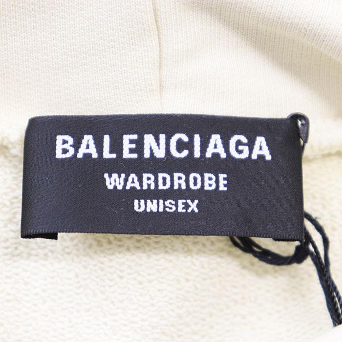 【未使用】BALENCIAGA バレンシアガ パーカー 2021年製 PoliticalCampaign ロゴ 刺繍 コットン100％ タグ付 メンズ XS ライトベージュ 葡製_6