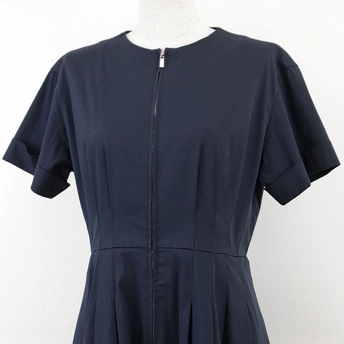 美品】FOXEY フォクシー ワンピース 半袖 41451 ロゴ タック フレア