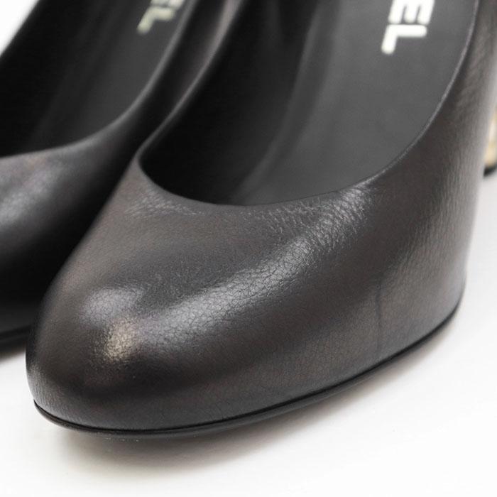 CHANEL シャネル パンプス COCOマーク ロゴ チャーム フェイクパール