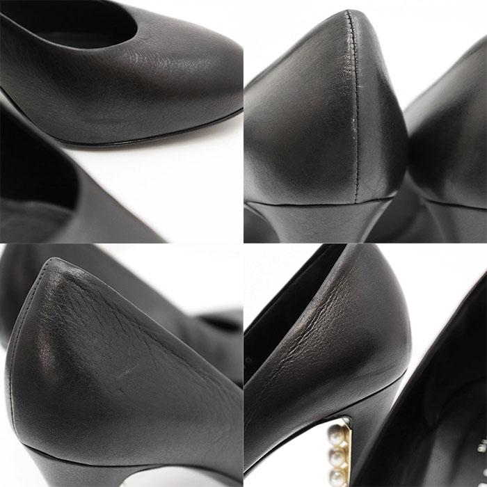 CHANEL シャネル パンプス COCOマーク ロゴ チャーム フェイクパール