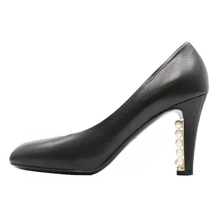 CHANEL シャネル パンプス COCOマーク ロゴ チャーム フェイクパール